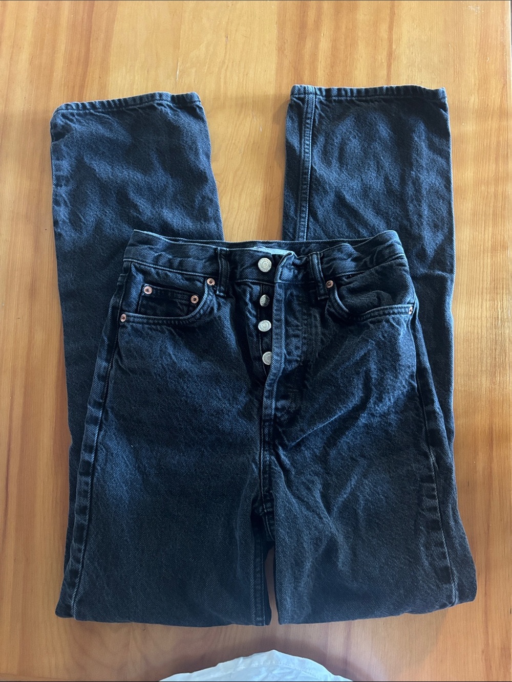Straight Leg Black Jeans